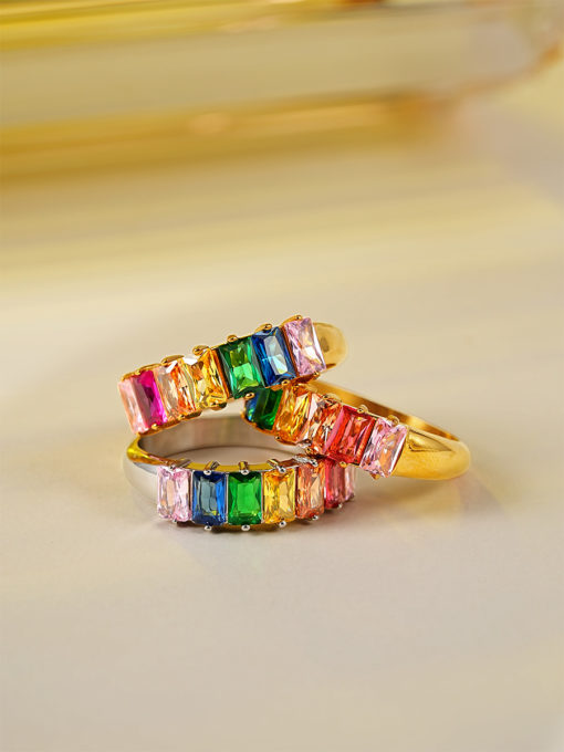 Rainbow Candy Ring Gold ICRUSH Gold/Silver/Rosegold