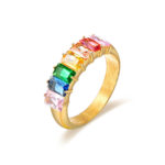 Rainbow Candy Ring Gold