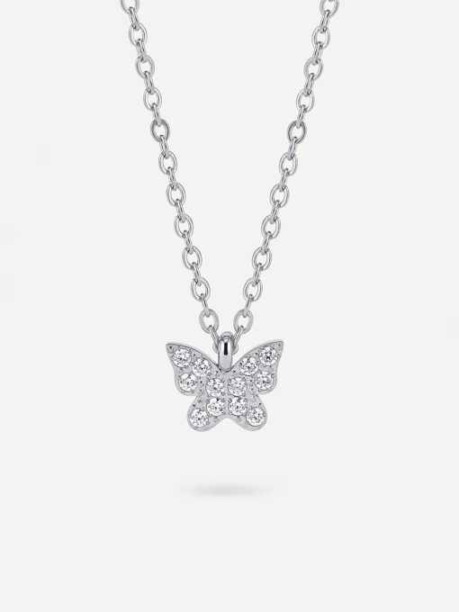 Glitter Butterfly Kette Silber ICRUSH Gold/Silver/Rosegold