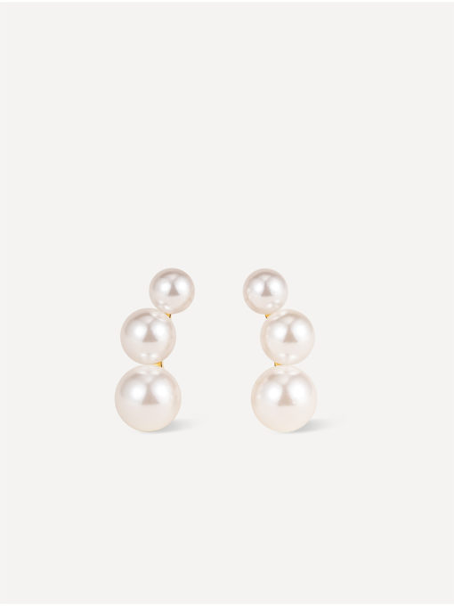 Trio Pearl Earrings Gold ICRUSH Gold/Silver/Rose Gold