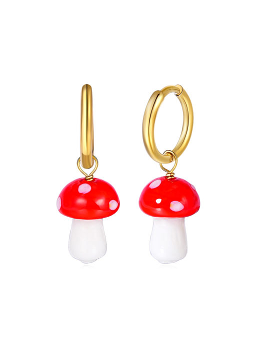 Red Mushroom Ohrringe Gold ICRUSH Gold/Silver/Rosegold