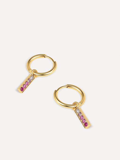 Rosered Afterglow Earrings Gold ICRUSH Gold/Silver/Rose Gold