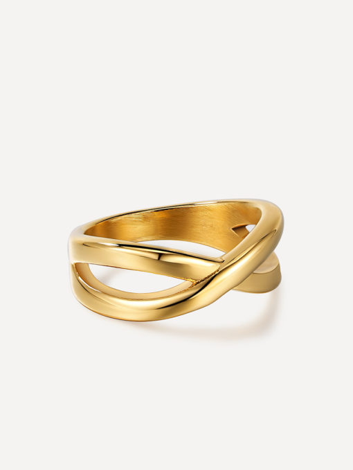 Crossing Path Ring Gold ICRUSH Gold/Silver