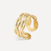 Double Twist Ring Gold ICRUSH Gold/Silver