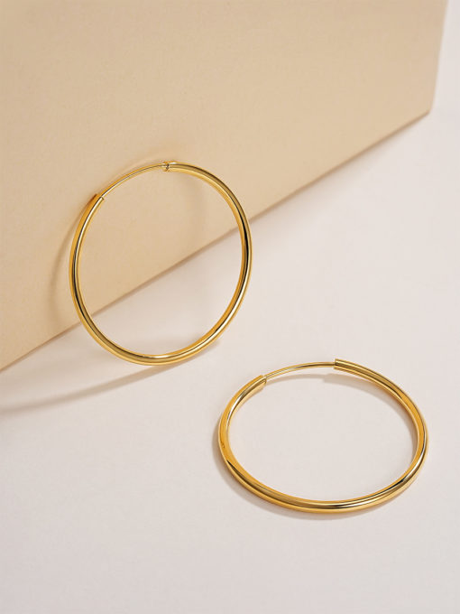 Slim Hoop Large Earrings Gold ICRUSH Gold/Silver/Rose Gold