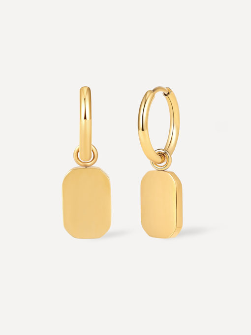 Polygon Drop Earrings Gold ICRUSH Gold/Silver/Rose Gold