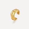 Curvy Wave Earcuff Gold ICRUSH Gold/Silver