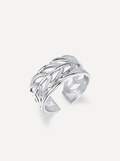 Hollow Leaf Ring Silber ICRUSH Gold/Silver/Rosegold