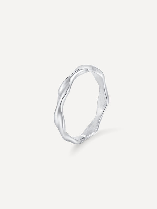 Modern Curve Ring Silver ICRUSH Gold/Silver/Rose Gold