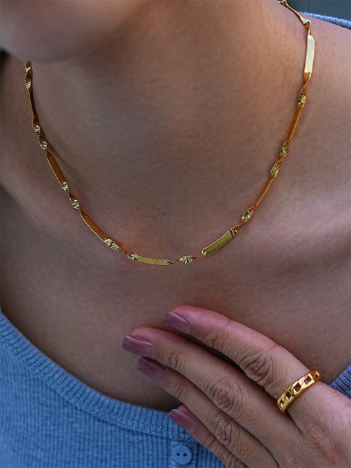 Full of twist chain gold ICRUSH gold/silver/rose gold