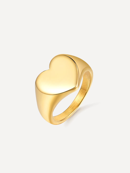 Bold Heart Ring Gold ICRUSH Gold/Silver