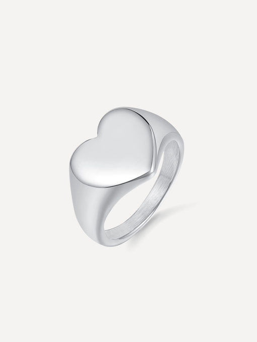 Bold Heart Ring Silver ICRUSH Gold/Silver/Rose Gold
