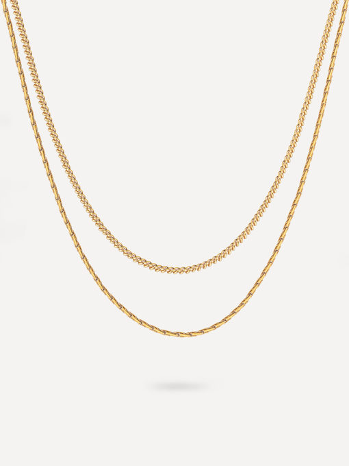 Flat n Round Kette Gold ICRUSH Gold/Silver/Rosegold