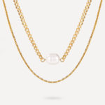 Pearl n Round Kette Gold