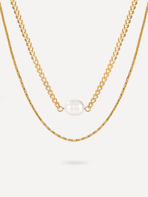 Pearl n Round Kette Gold ICRUSH Gold/Silver