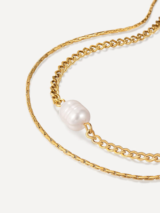 Pearl n Round Kette Gold ICRUSH Gold/Silver/Rosegold
