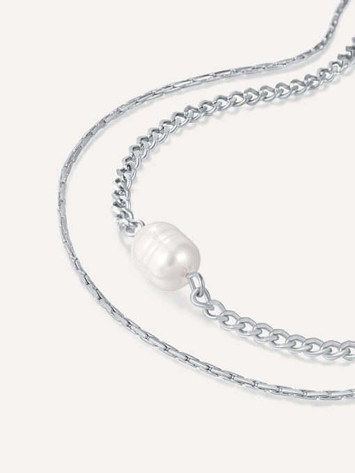 Pearl n Round Kette Silber ICRUSH Gold/Silver/Rosegold
