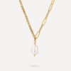 ASYMMETRIC PEARL Pendent Kette Gold ICRUSH Gold/Silver