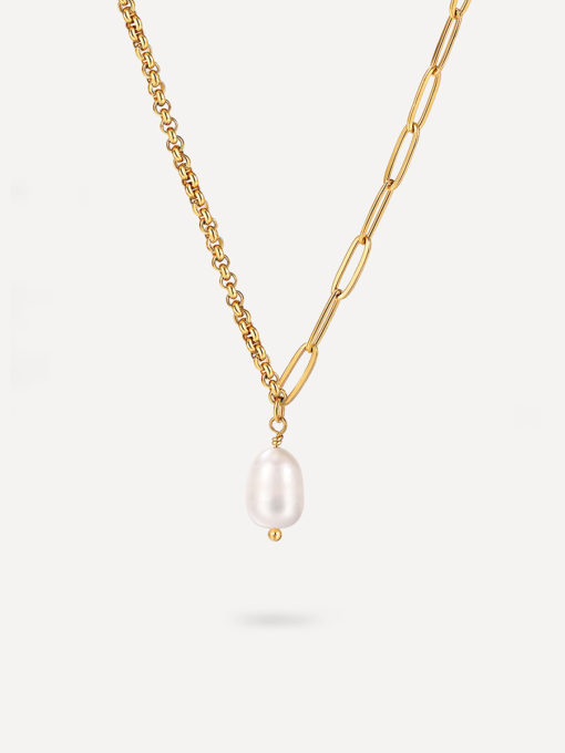 ASYMMETRIC PEARL Pendent Kette Gold ICRUSH Gold/Silver/Rosegold