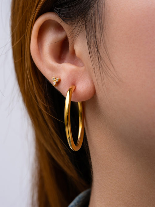 Classic Hoop OHRRINGE GOLD ICRUSH Gold/Silver/Rosegold