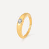White Dome Ring Gold ICRUSH Gold/Silver