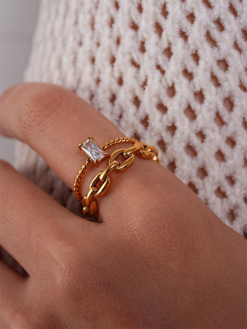 Pure Precious Twist Ring Gold ICRUSH Gold/Silver/Rose Gold