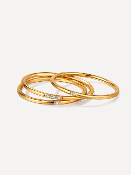 Triple Shine Ring Gold ICRUSH Gold/Silver
