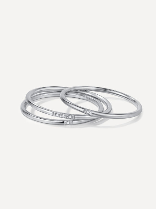 Triple Shine Ring Silber ICRUSH Gold/Silver/Rosegold