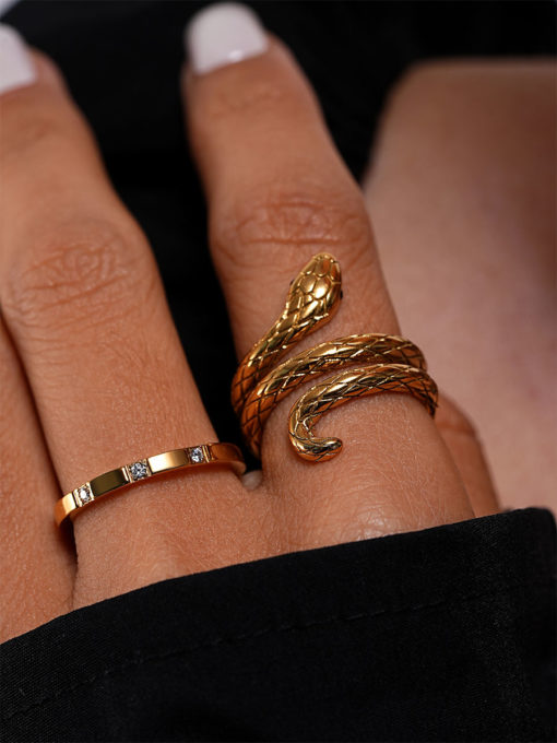 Snake Ring Gold ICRUSH Gold/Silver