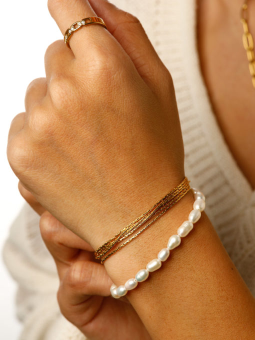 Loose Rope ARMBAND Gold ICRUSH Gold/Silver/Rosegold
