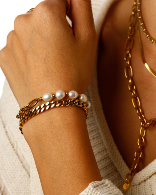 Passionate Pearls ARMBAND Gold ICRUSH Gold/Silver/Rosegold