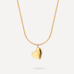 Glossy Heart Kette Gold