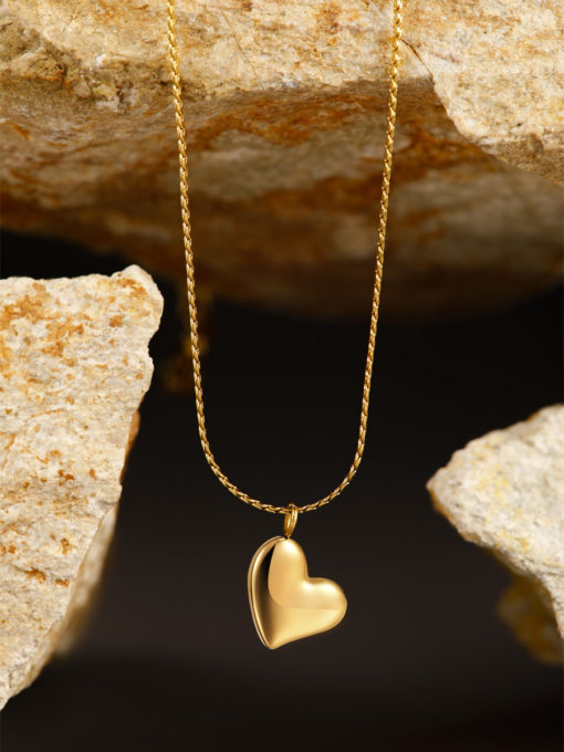 Glossy Heart Kette Silber ICRUSH Gold/Silver/Rosegold