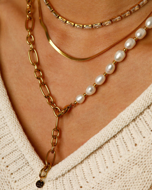 Passionate Pearls Kette Gold ICRUSH Gold/Silver/Rosegold