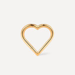 Simple Heart Titan Piercing Gold