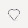 Simple Heart Titan Piercing Silber ICRUSH Gold/Silver