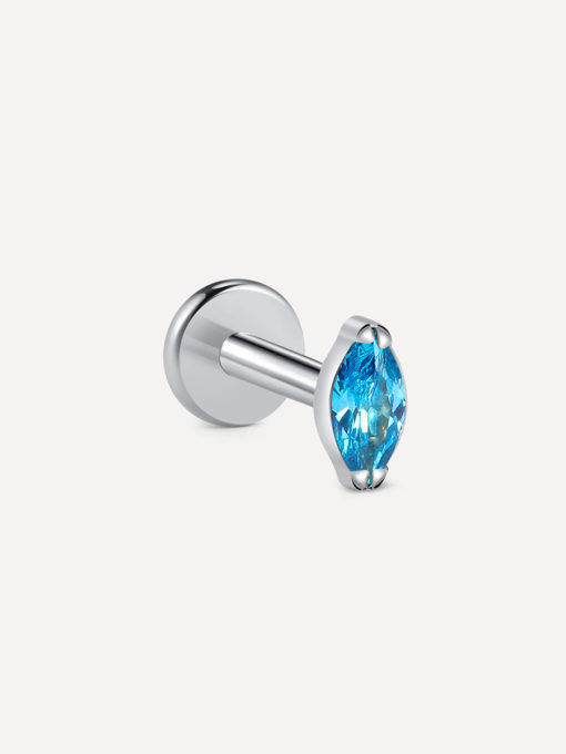 MARQUISE Blue Spark Titan Piercing Silber ICRUSH Gold/Silver/Rosegold
