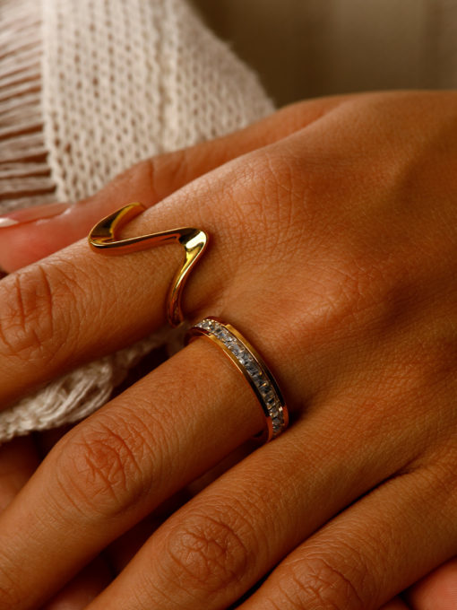 Leap Shine Ring Gold ICRUSH Gold/Silver