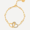 Hearts Together ARMBAND Gold ICRUSH Gold/Silver