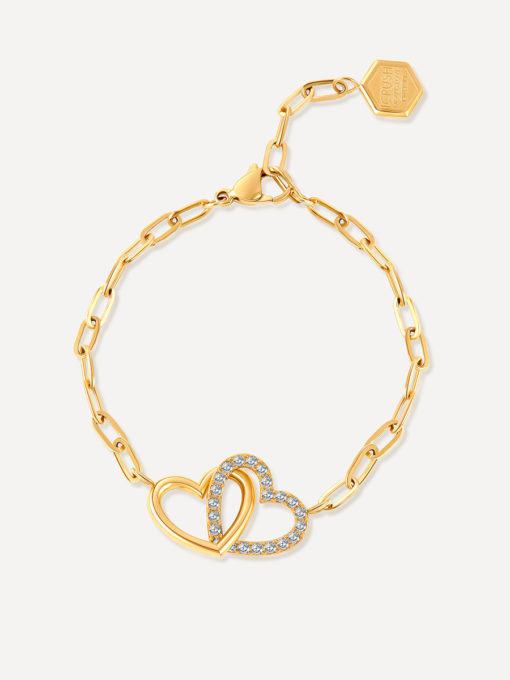 Hearts Together ARMBAND Gold ICRUSH Gold/Silver/Rosegold