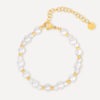Beaded Pearl ARMBAND Gold ICRUSH Gold/Silver