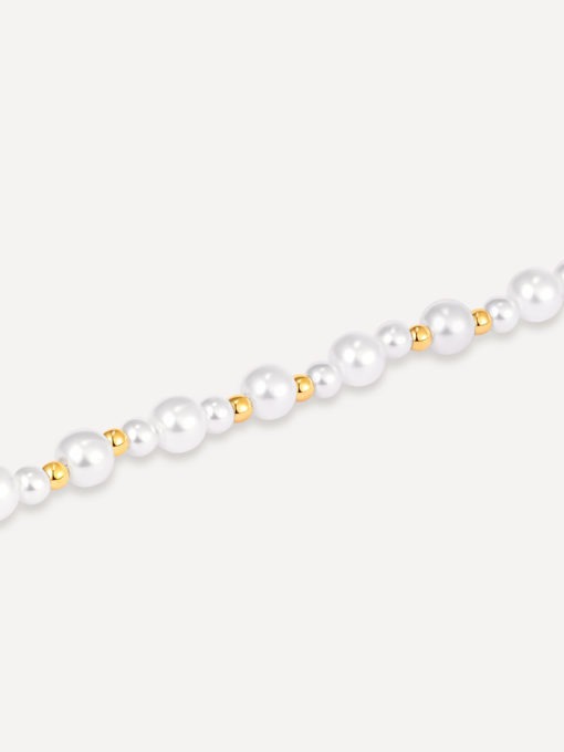 Beaded Pearl ARMBAND Gold ICRUSH Gold/Silver