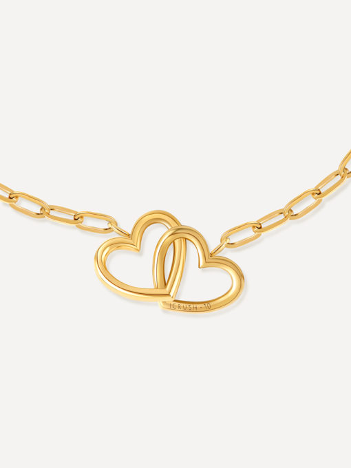Hearts Together Kette Silber ICRUSH Gold/Silver/Rosegold