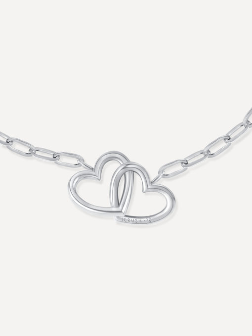 Hearts Together Kette Silber ICRUSH Gold/Silver/Rosegold