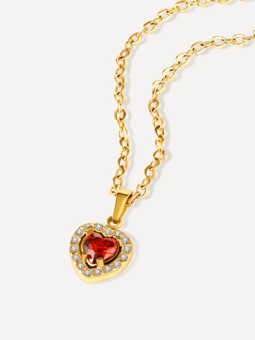 Eternal Red Heart Kette Gold ICRUSH Gold/Silver/Rosegold