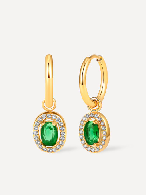 Eternal Emerald Ohrringe Gold ICRUSH Gold/Silver