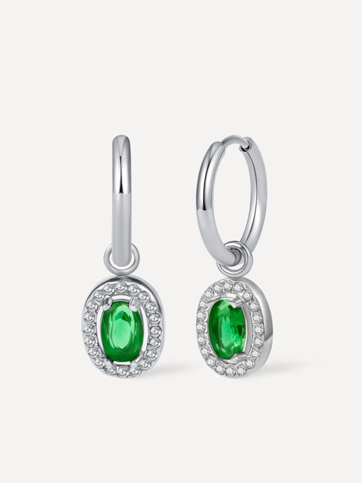 Eternal Emerald Ohrringe Silber ICRUSH Gold/Silver