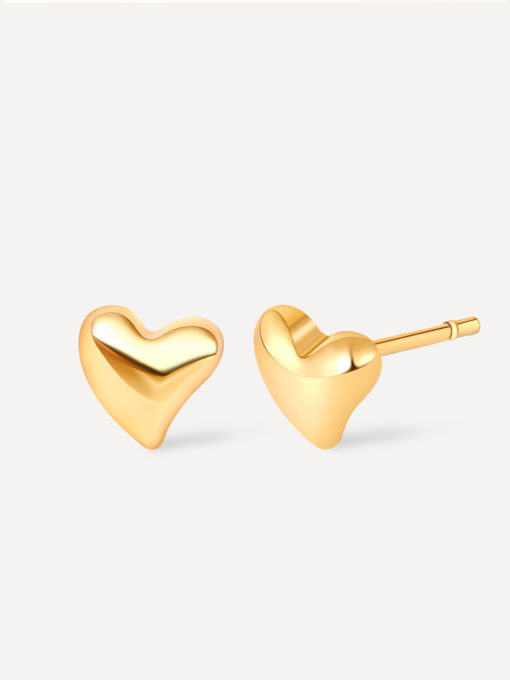 Lovely Heart Ohrringe Gold ICRUSH Gold/Silver/Rosegold