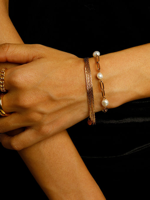 Cheerful Pearls ARMBAND Gold ICRUSH Gold/Silver/Rosegold