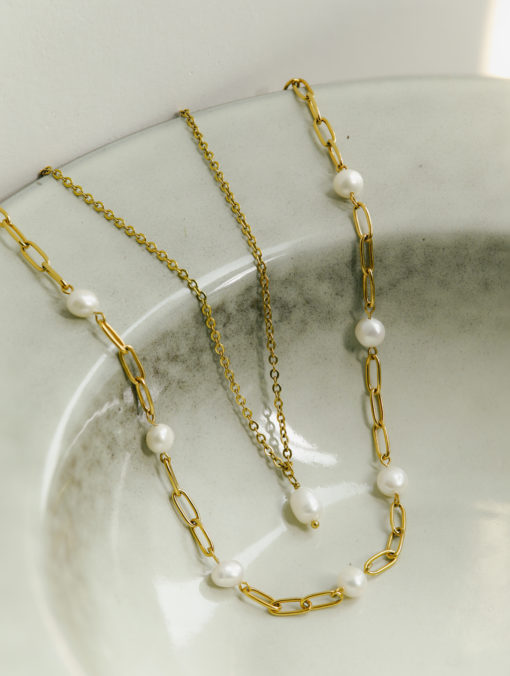Cheerful Pearls Kette Gold ICRUSH Gold/Silver